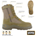 Botas de senderismo de Hi-Tec Magnum Centurion 8.0 Coyote Tactical Footear Side Zip NUEVO
