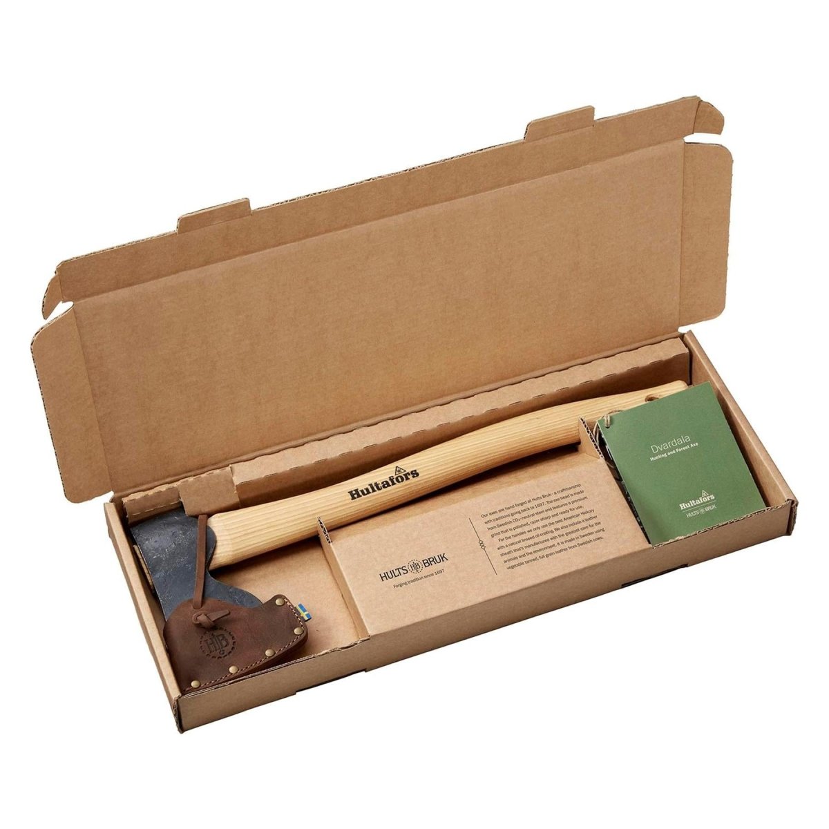 Hacha de caza HULTAFORS Dvardala, hacha con mango de madera de nogal de acero al carbono