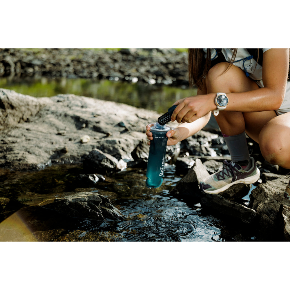 Katadyn BeFree AC 0.5L Filtro de agua Frasco blando Senderismo Camping Azul pizarra