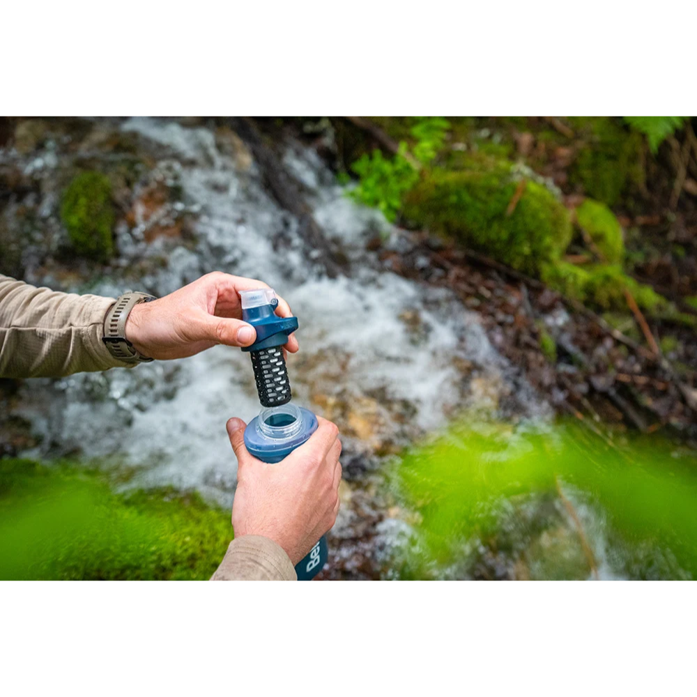 Katadyn BeFree AC 0.5L Filtro de agua Frasco blando Senderismo Camping Azul pizarra