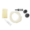 Katadyn Hiker Pro water filter replacement parts including tubing, filter, mouthpieces, sponge, and lubricant tube.