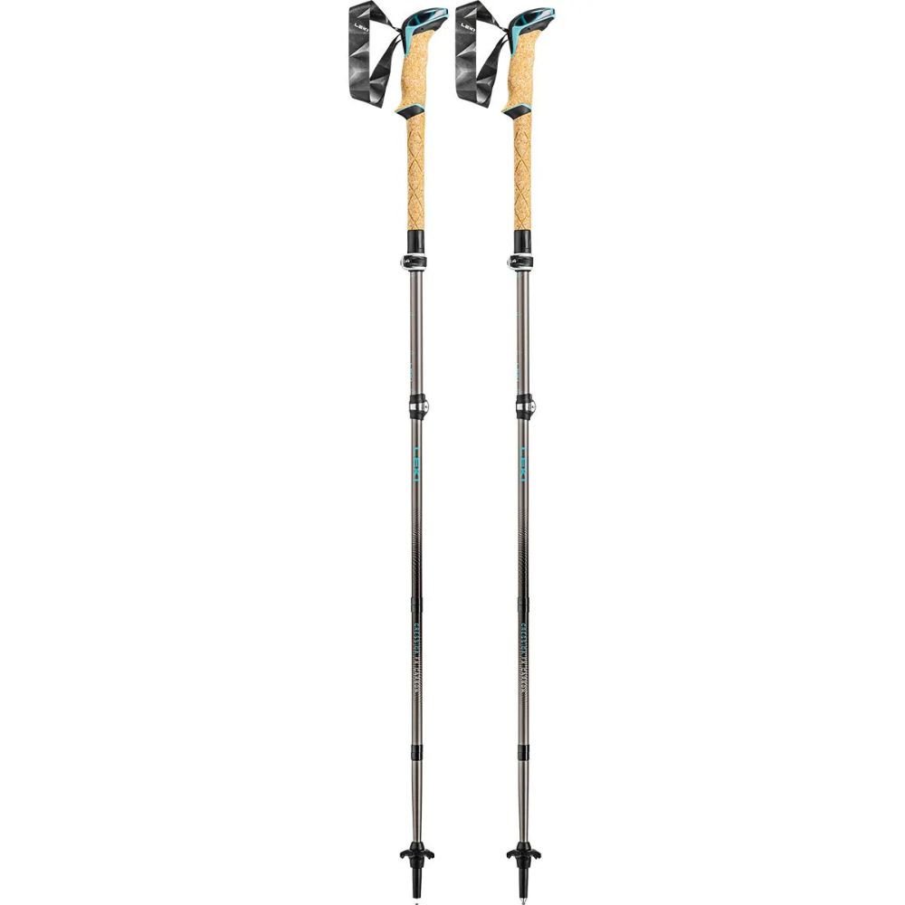 LEKI Cressida FX Bastones de trekking de carbono Par de senderismo plegable para mujer 100-120 cm