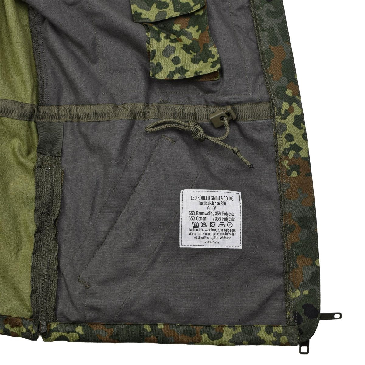 Leo Kohler Army Tactical Flectarn Camufas Combate Combate de campo con cremallera ajustable