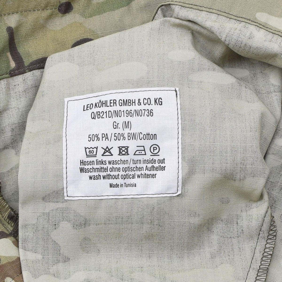 Pantalones de carga Leo Kohler reforzados los pantalones de servicio de acu camuflaje MTP