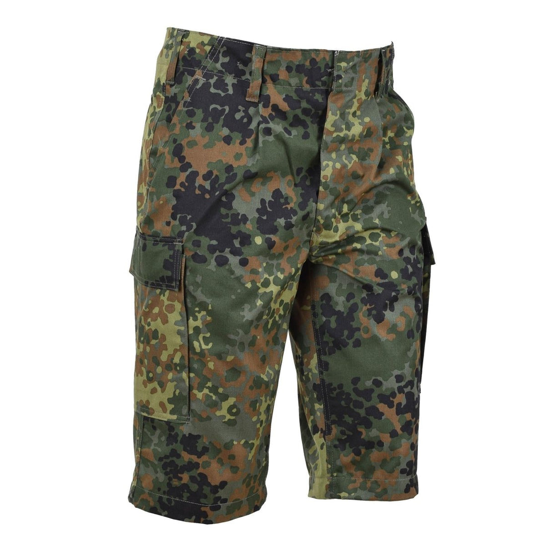 Leo Kohler Portos cortos de rodilla Militar Bermuda Flecktarn Camuflaje