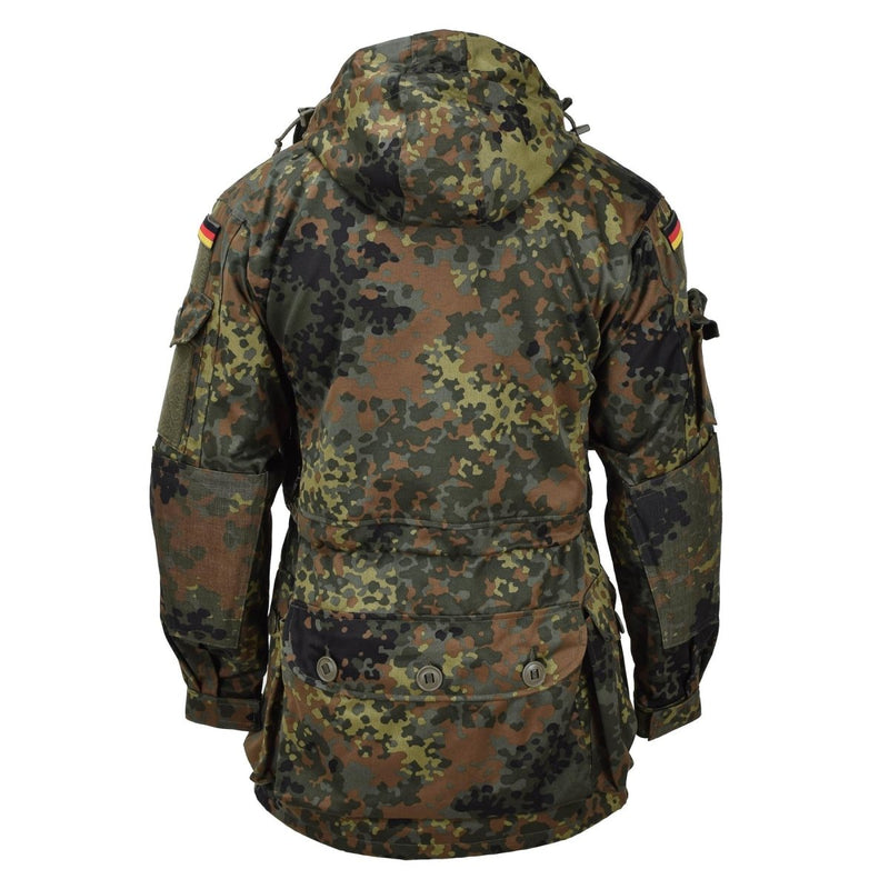 Leo Kohler Militar Ksk Smock Chaqueta táctica Campo Camufe de campo con capucha Flecktarn