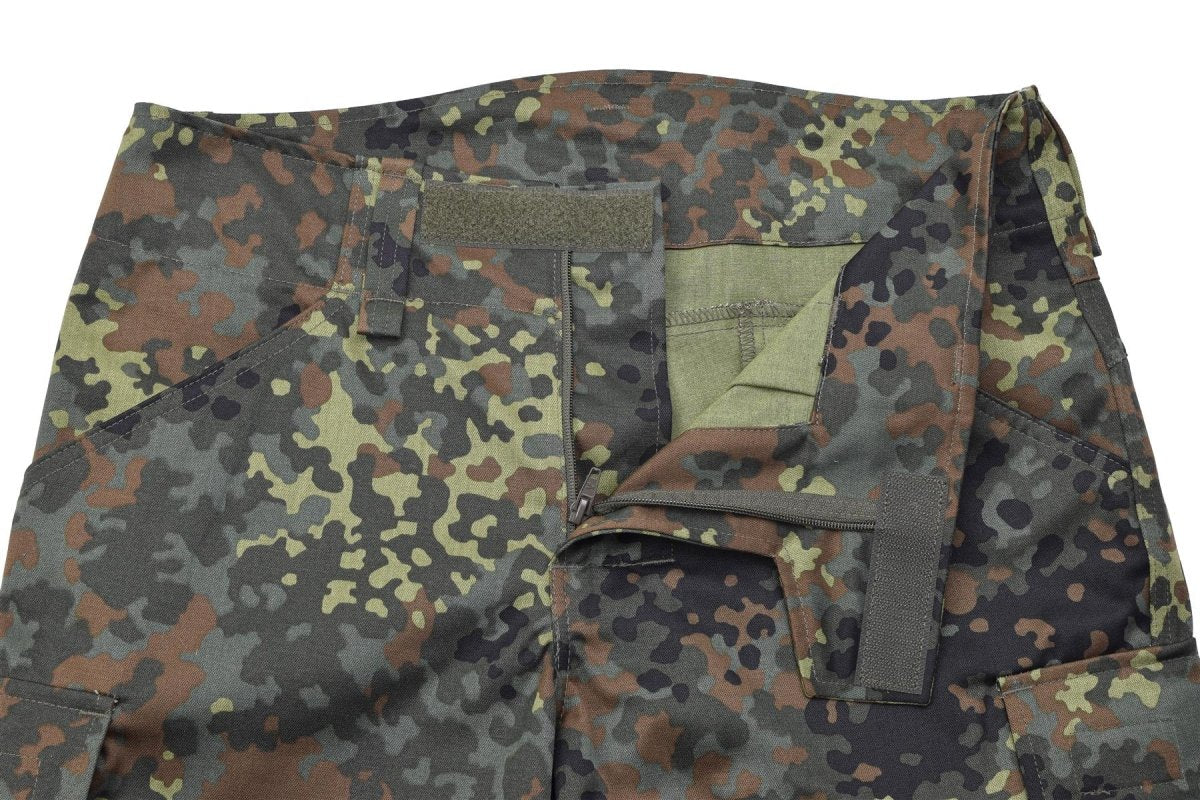 Leo Kohler Pantalones tácticos militares Explore Flecktarn CAMO BANDERES DE CINTURA Mayor