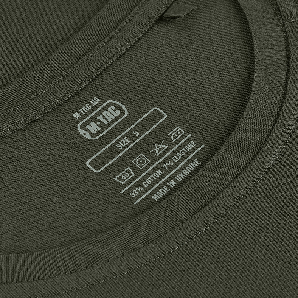 M-Tac 93/7 Camiseta de verano de ajuste cómodo, algodón elástico ligero, color oliva militar