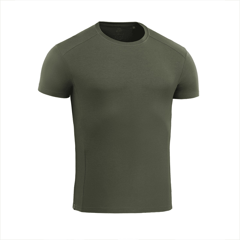M-Tac 93/7 Camiseta de verano de ajuste cómodo, algodón elástico ligero, color oliva militar