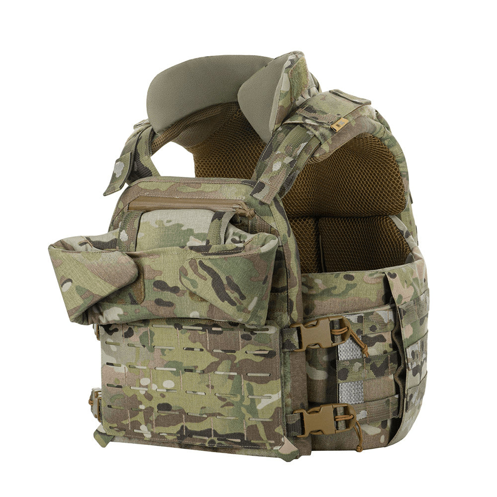 M-TAC Corset Elite Portaplacas tácticas MOLLE Liberación rápida MTP Camo