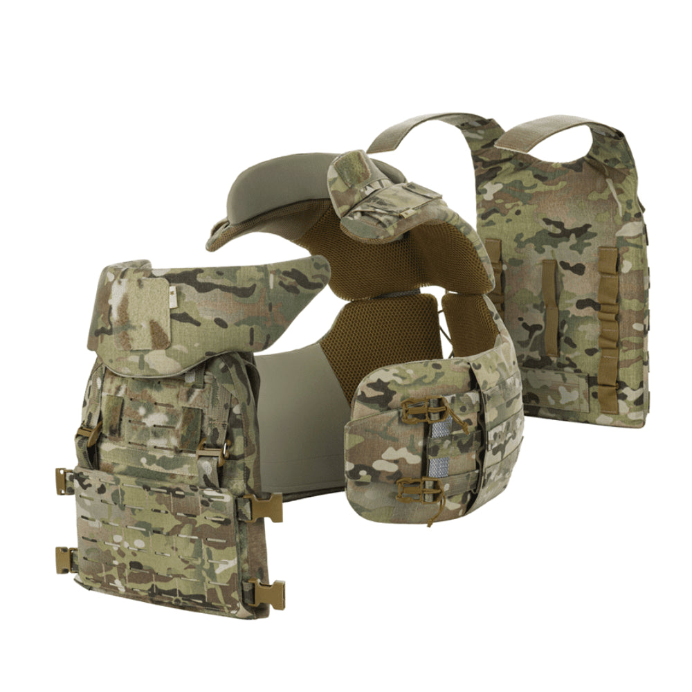 M-TAC Corset Elite Portaplacas tácticas MOLLE Liberación rápida MTP Camo
