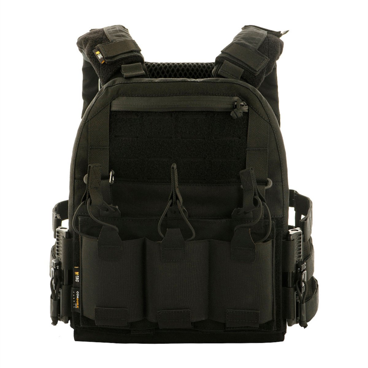 M-TAC Cuirass QRS Placa táctica Carier Cordura Sistema de liberación rápida Negro