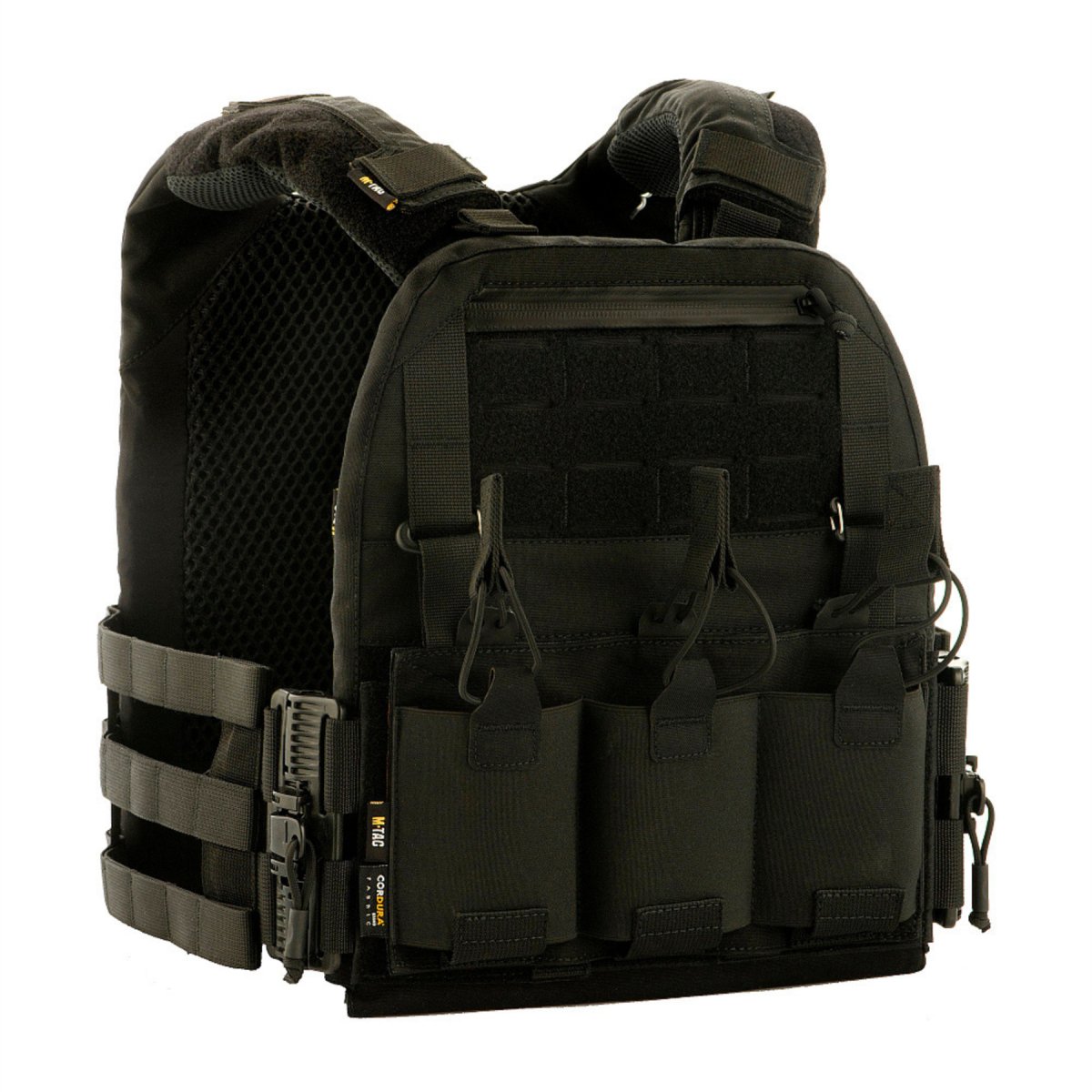 M-TAC Cuirass QRS Placa táctica Carier Cordura Sistema de liberación rápida Negro