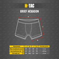 M-TAC Boxers tácticos hexagonales Tejido Coolmax hipoalergénico transpirable Negro