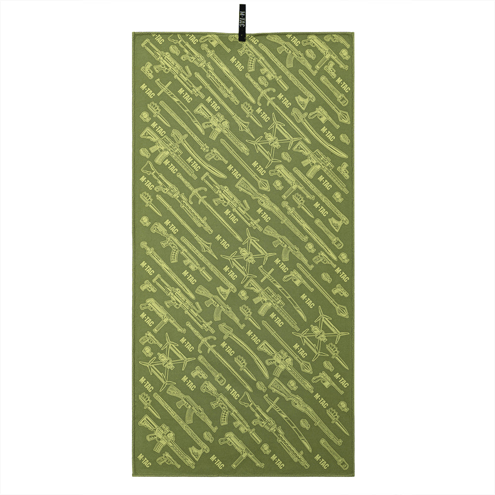 M-TAC Toalla de Microfibra 150x75cm Secado rápido Viajes al Aire Libre Camping Verde