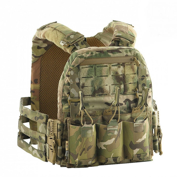 M - TAC Chaleco portaplacas militar táctico bolsas magnéticas de liberación rápida Multicamo - GoMilitar