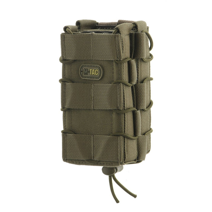 M - TAC Portacargador Doble Abierto Cordura Táctica Engomada Antideslizante Oliva - GoMilitar