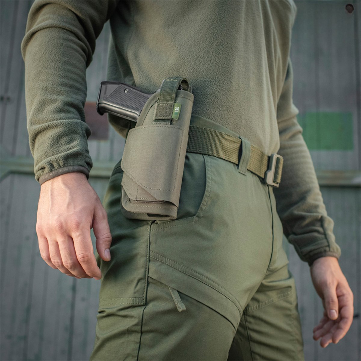Funda para pistola M-TAC Correa ajustable para diestros Interfaz MOLLE Oliva