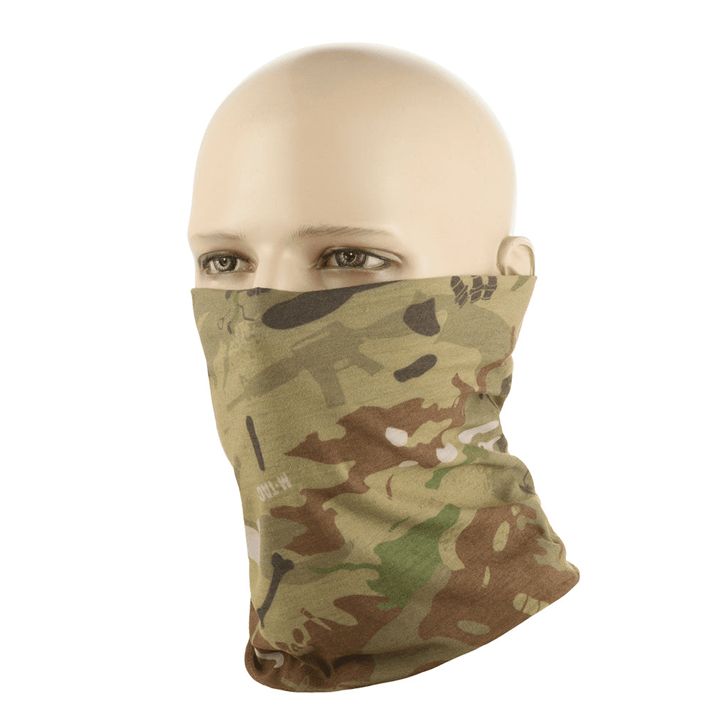 M-TAC Polaina táctica para el cuello, cubierta ligera de punto para la cara, camuflaje