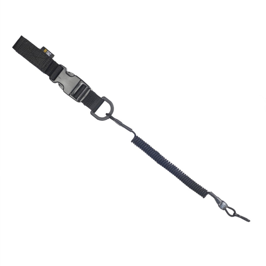 M-TAC Cordón de seguridad táctico Lite Carbine Lanyard Retención Anillo en D Fastex Negro