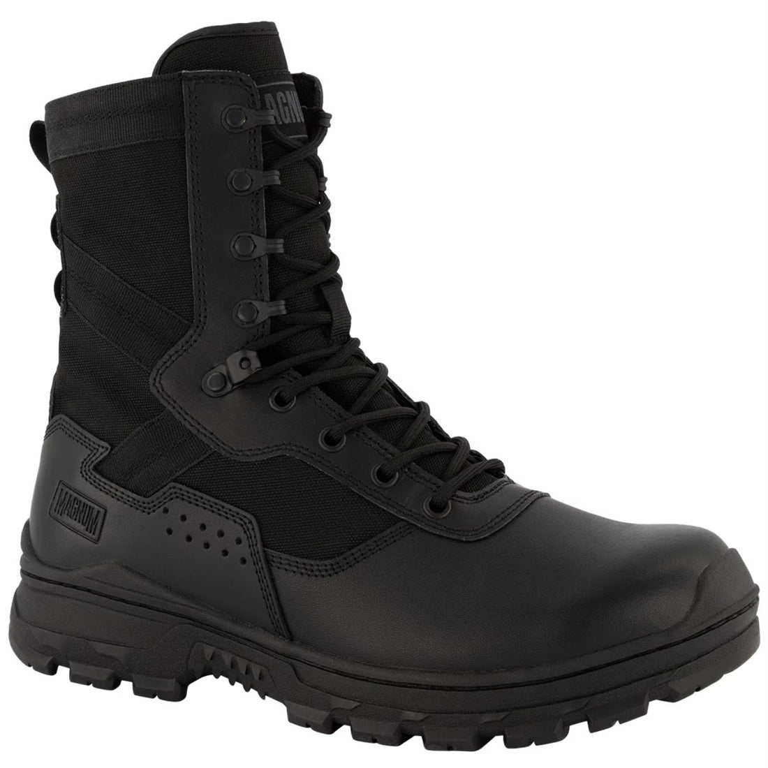 Botas tácticas Magnum Scorpion II 8.0 Sistema de cordones rápidos Cremalleras YKK Negro