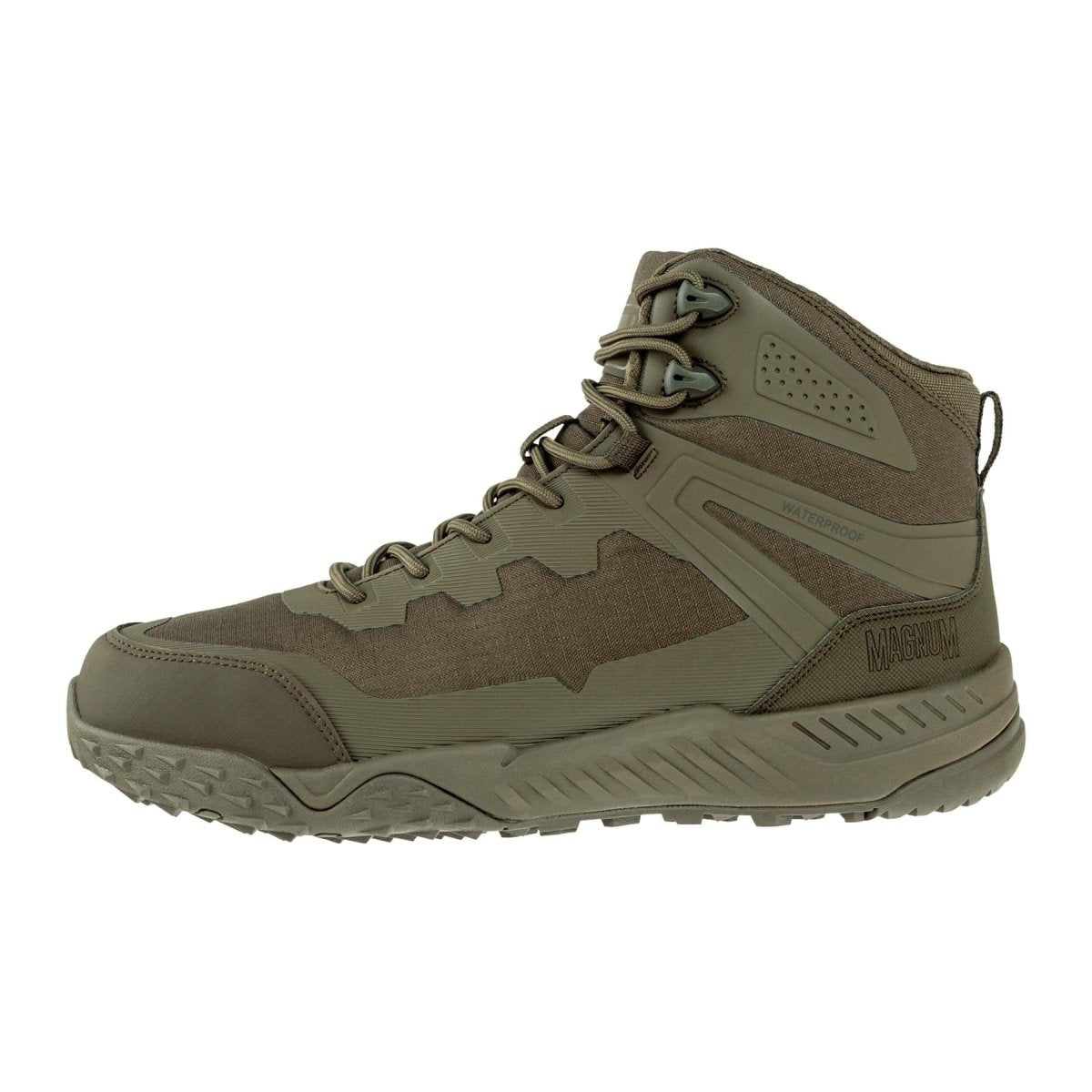 Botas tácticas Magnum Ultima 6.0 WP impermeables transpirables ligeras color oliva