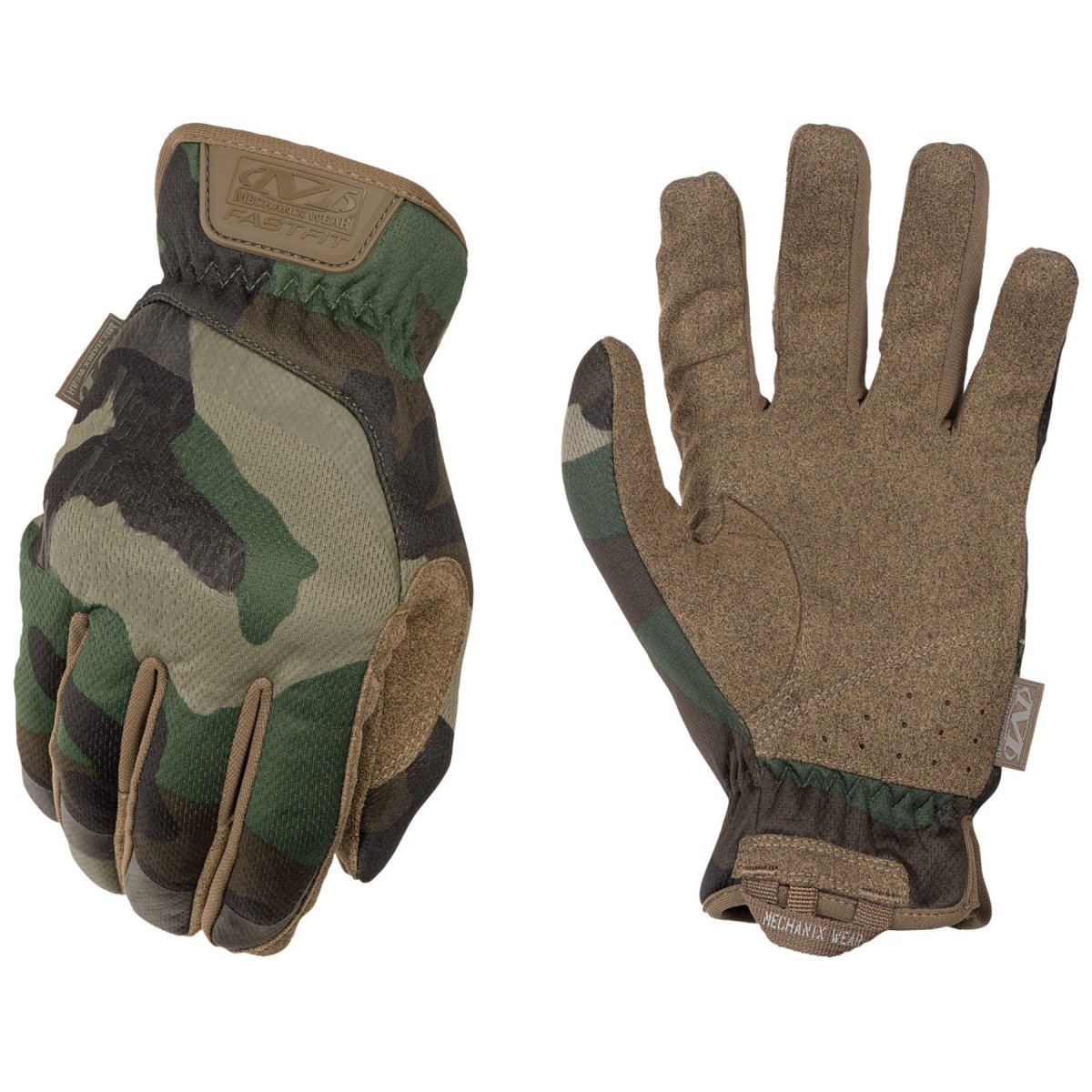 Mechanix Wear Fastfit Gen 2 Guantes tácticos con puños elásticos Woodland Camo