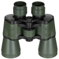 Prismáticos tácticos militares MFH 10x50 BAK4 lente de rubí plegable OD verde