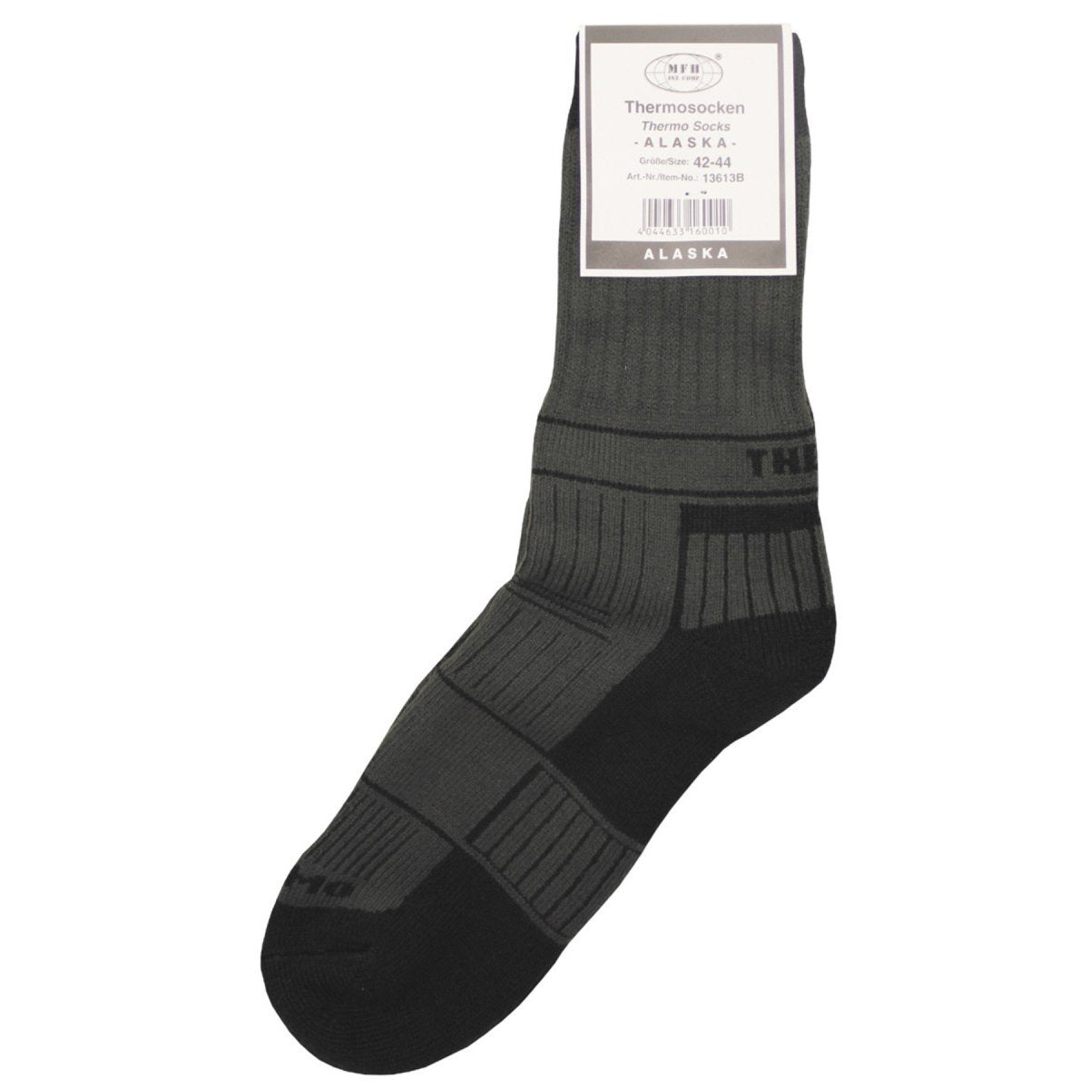 MFH Calcetines térmicos Alaska Pies secos Suela acolchada Soporte de arco integrado Oliva