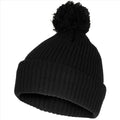 MFH Gorro con pompón Aislamiento Thinsulate 3M Forro polar de punto grueso Negro