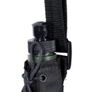 MFH Bota 0,75 L Botella de agua de plástico con funda de poliéster incluida, color negro