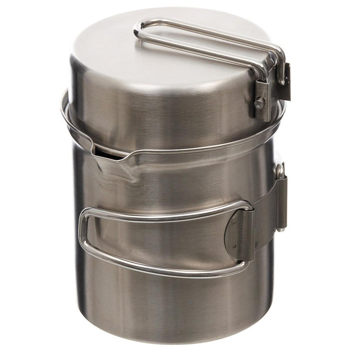 MFH Brand Mess Kit set camping senderismo trekking kit de desorden de acero inoxidable olla - GoMilitar