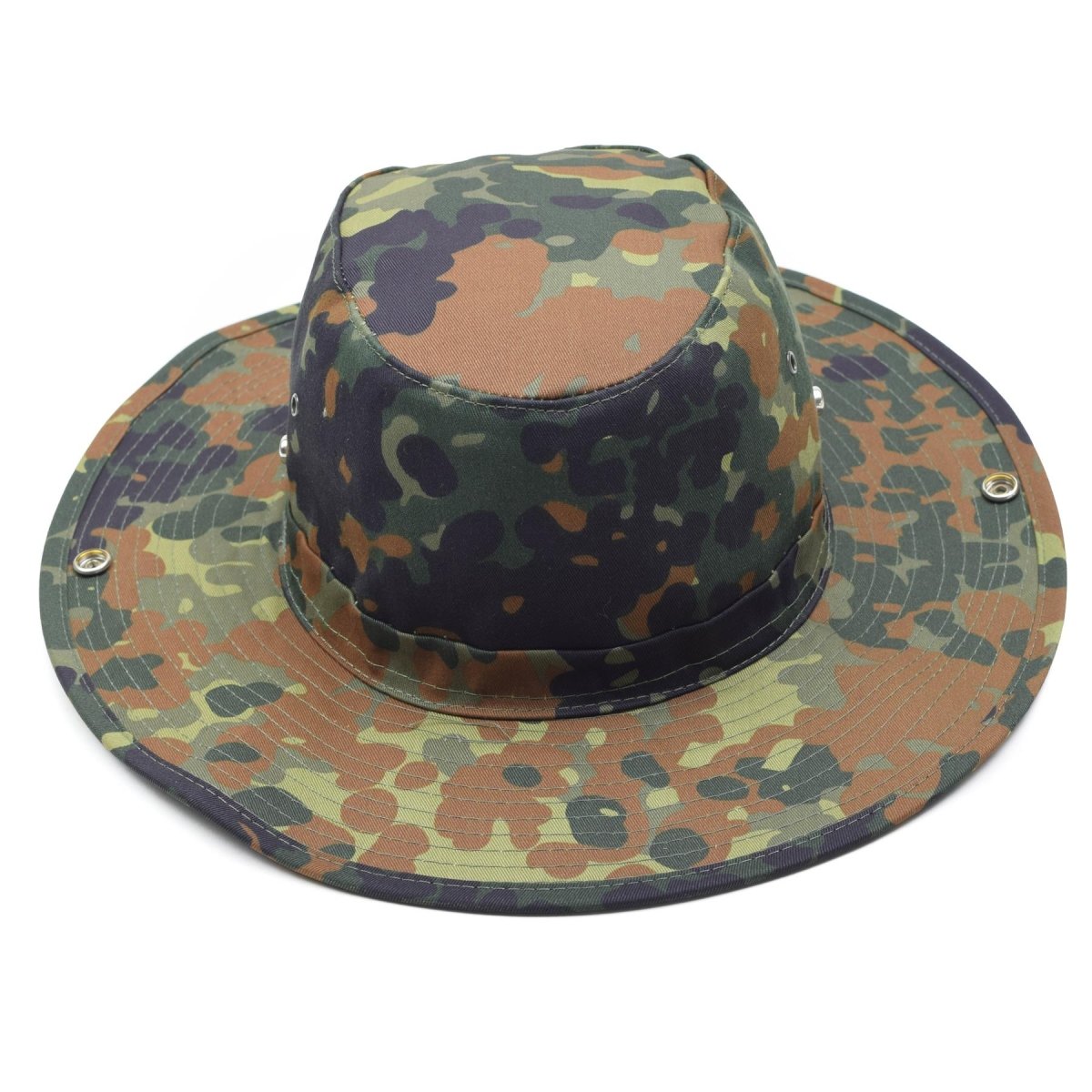 MFH Brand Military Bush Style Hat Flecktarn Bucket Panama Jungle Summer Cap New