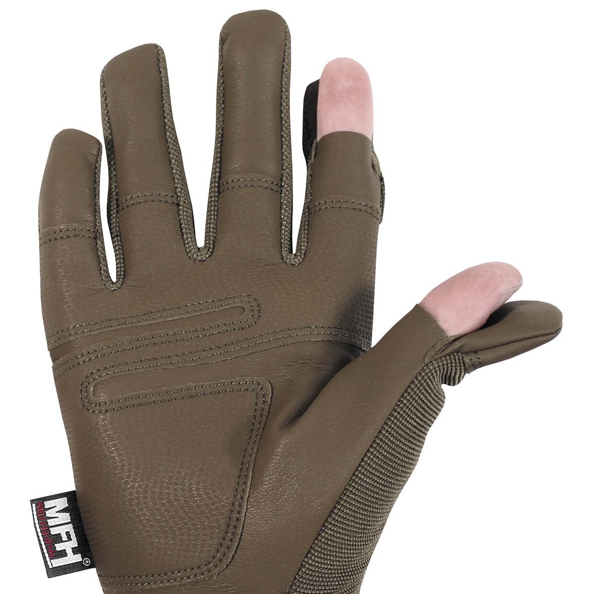 Guantes tácticos de la marca MFH COYOTA COYOTA Combate Free Finger Thumb Beartable