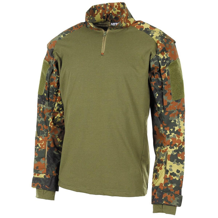 Camisas de estilo militar estadounidense de la marca MFH, campo táctico de combate de camuflaje flecktarn NUEVO - GoMilitar