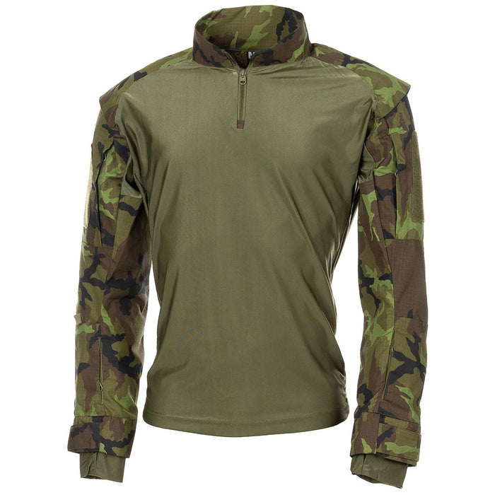 Camisa de campo táctica de camuflaje MFH M95 con tejido ligero y transpirable y mangas antidesgarros duraderas para misiones al aire libre
