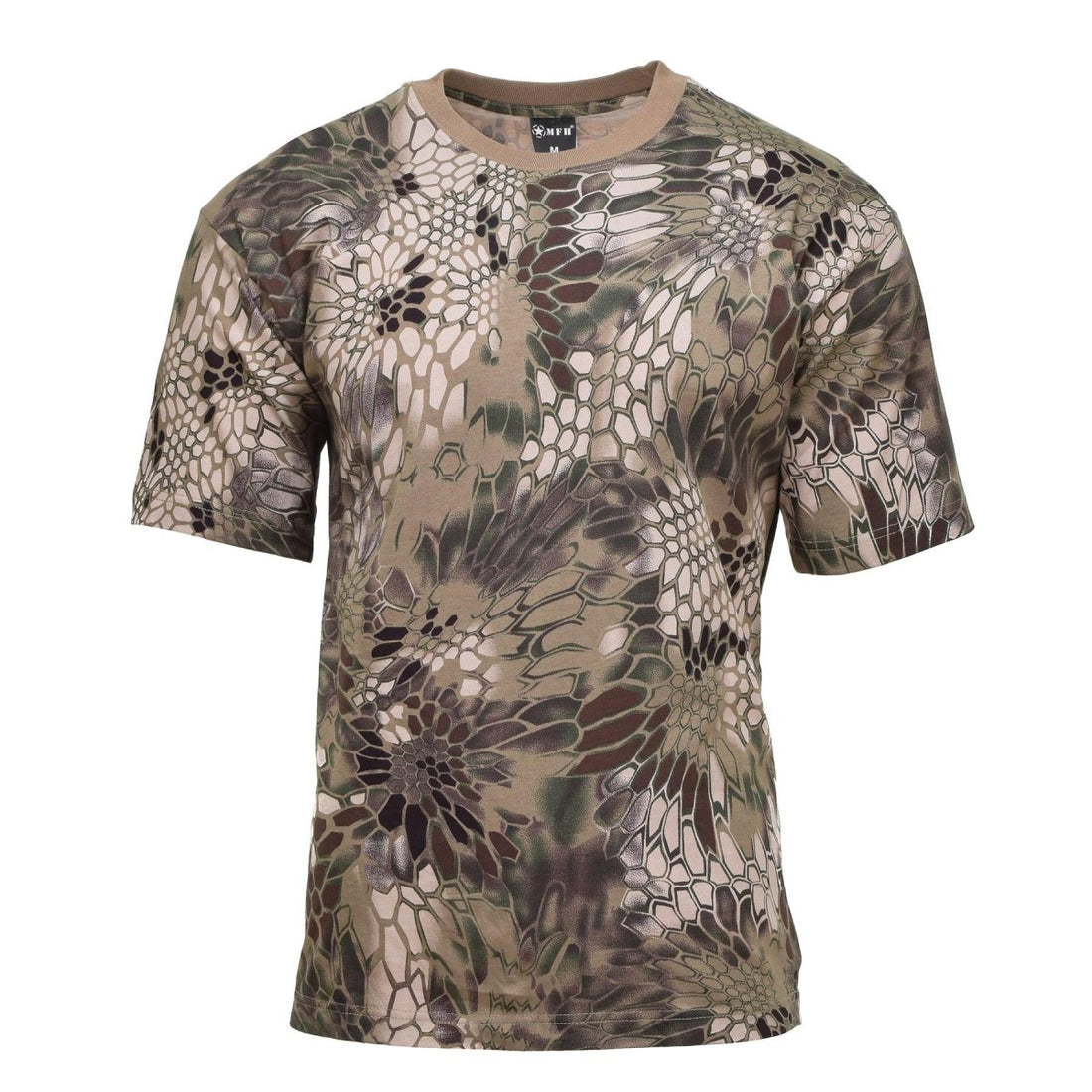 MFH Brand Camiseta militar de EE. UU. Camina corta de manga corta Snake FG CAMO BASE BASE