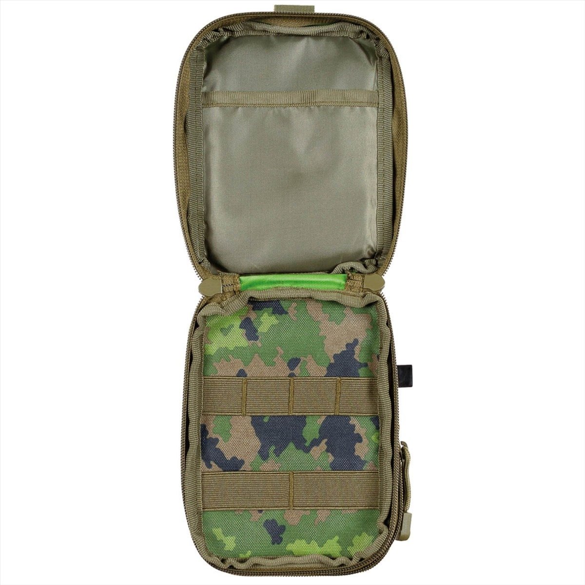 MFH Compact EDC Pouch 2 Compartimentos Molle Straps de fijación M05 Camuflaje