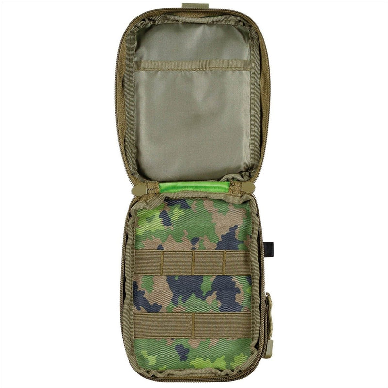 MFH Compact EDC Pouch 2 Compartimentos Molle Straps de fijación M05 Camuflaje