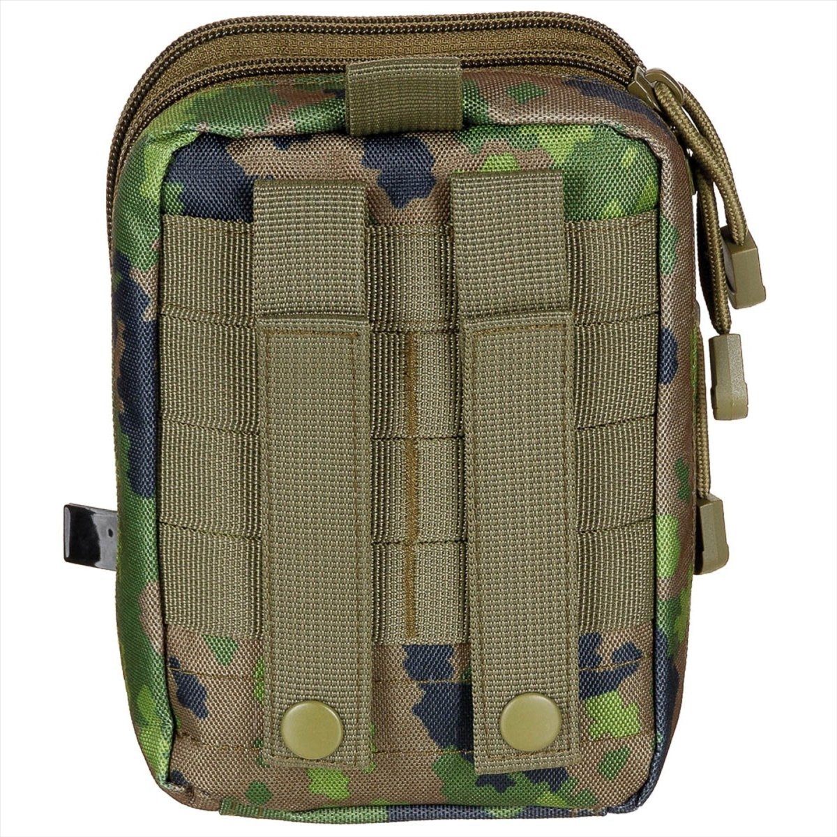 MFH Compact EDC Pouch 2 Compartimentos Molle Straps de fijación M05 Camuflaje