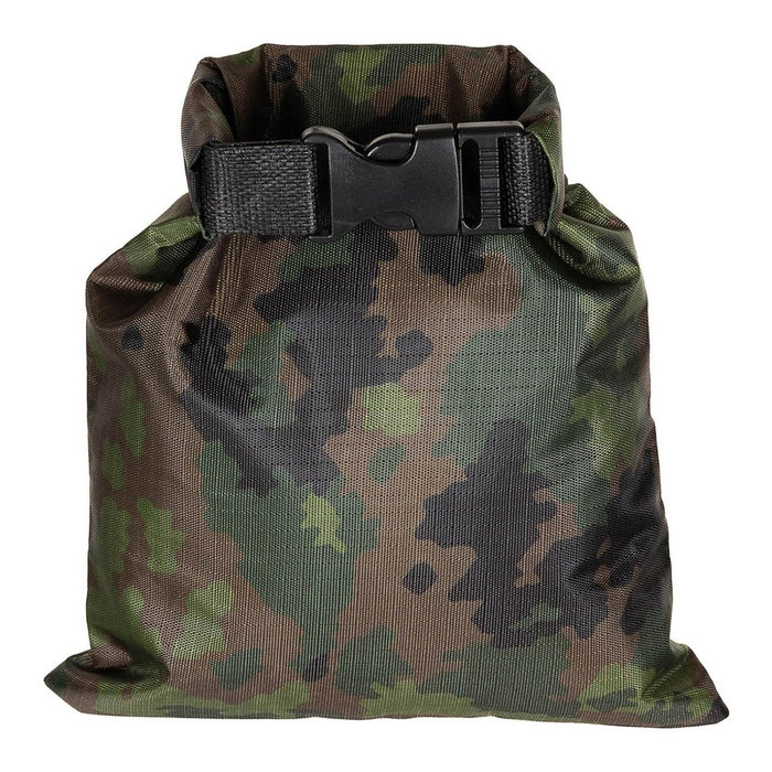 MFH Drybag 1L Impermeable Ripstop Pack Saco Roll Top M05 Camuflaje Finlandés - GoMilitar