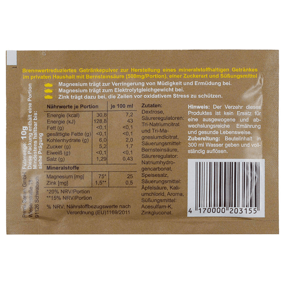 MFH Granatenbrause bebida instantánea en polvo limón lima mineral exterior 10 g