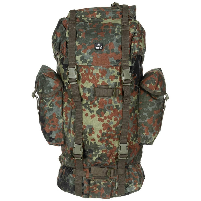 Mochila militar MFH BW camo combat 65L, bolso táctico forzado armado federal NUEVO - GoMilitar