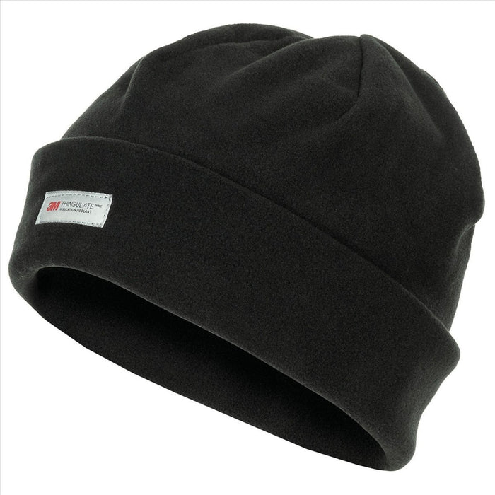 MFH Military Fleece Beanie Hat Thinsulate Insulated Cold Weather Black - GoMilitar