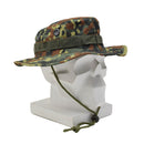 Gorro militar MFH con ala acolchada y trabillas circunferenciales, camuflaje Flecktarn