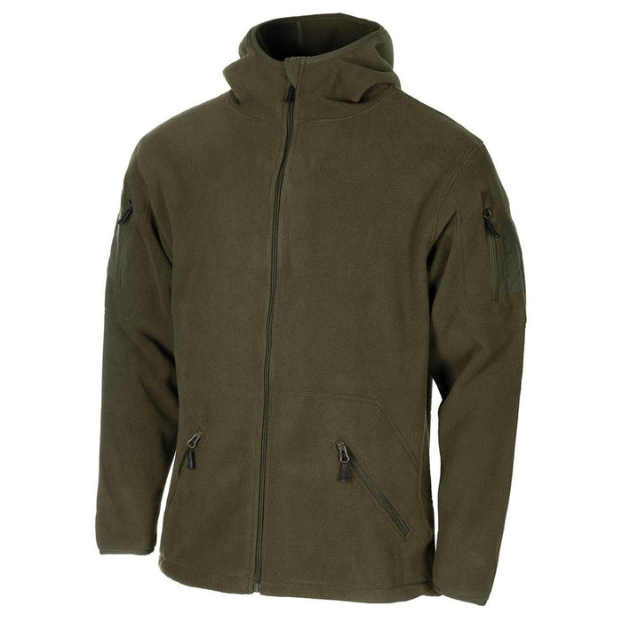 MFH estilo militar sudadera con capucha verde oliva chaqueta de lana ejército táctico cremallera completa senderismo NUEVO - GoMilitar