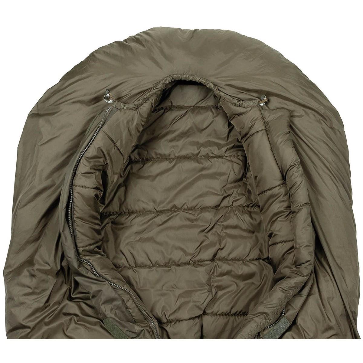 MFH Saco de Dormir Momia Relleno de 2 Capas Saco de compresión 3 Estaciones Oliva