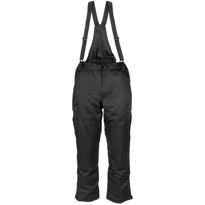 MFH Pantalones Polar Invierno 2 Capas Refuerzo Rodilla Impermeable Cortavientos Negro - GoMilitar