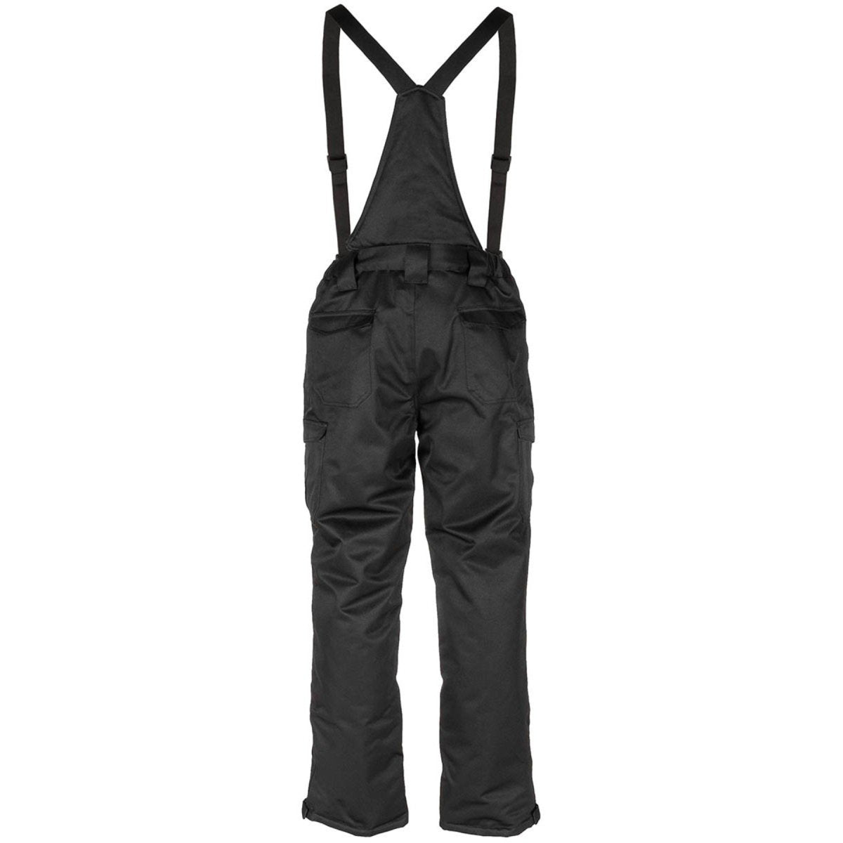 MFH Pantalones polares de invierno 2 capas refuerzo de rodilla impermeable a prueba de viento negro