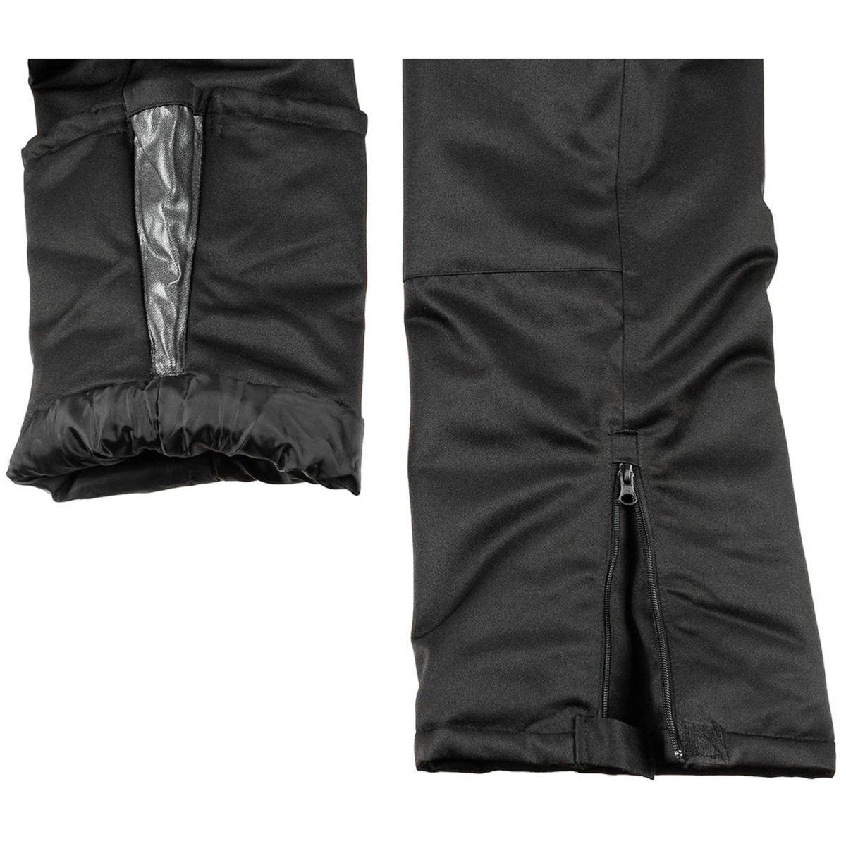 MFH Pantalones polares de invierno 2 capas refuerzo de rodilla impermeable a prueba de viento negro